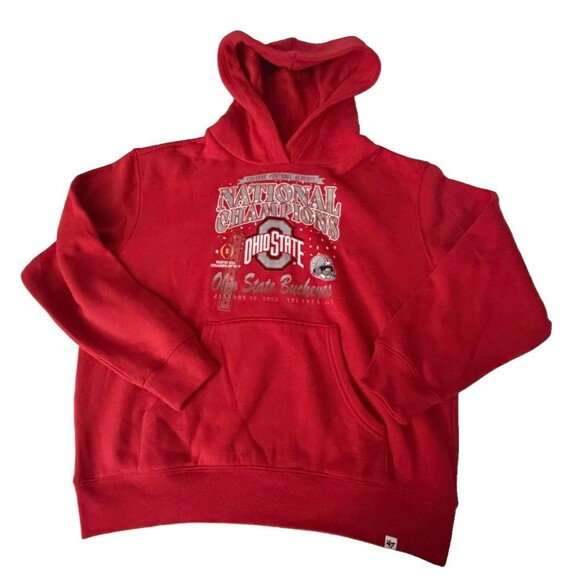 ‘47 Brand Other - ’47 Ohio State Buckeyes 2024 CFP National Champions Hoodie Women’s S NWT Red